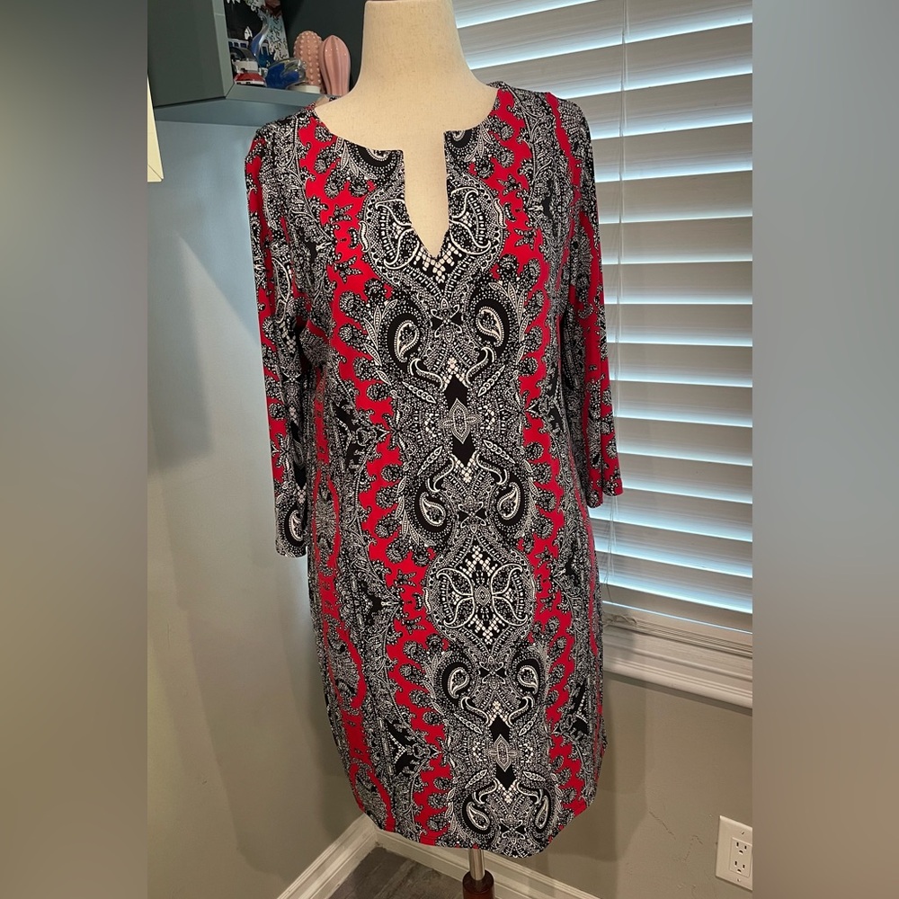 Nicole Miller Paisley Midi Dress